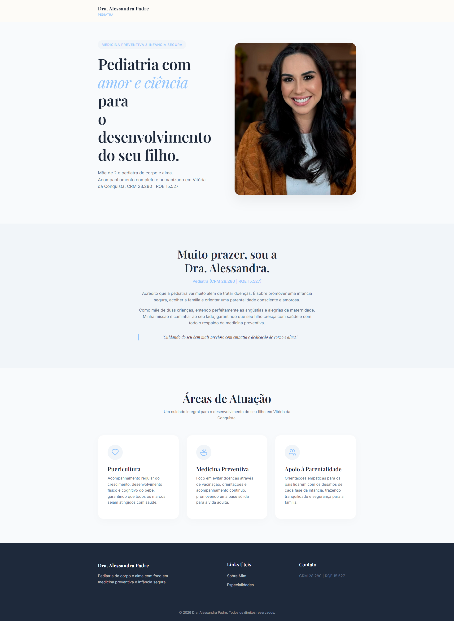 Site para Dra. Alessandra Padre
