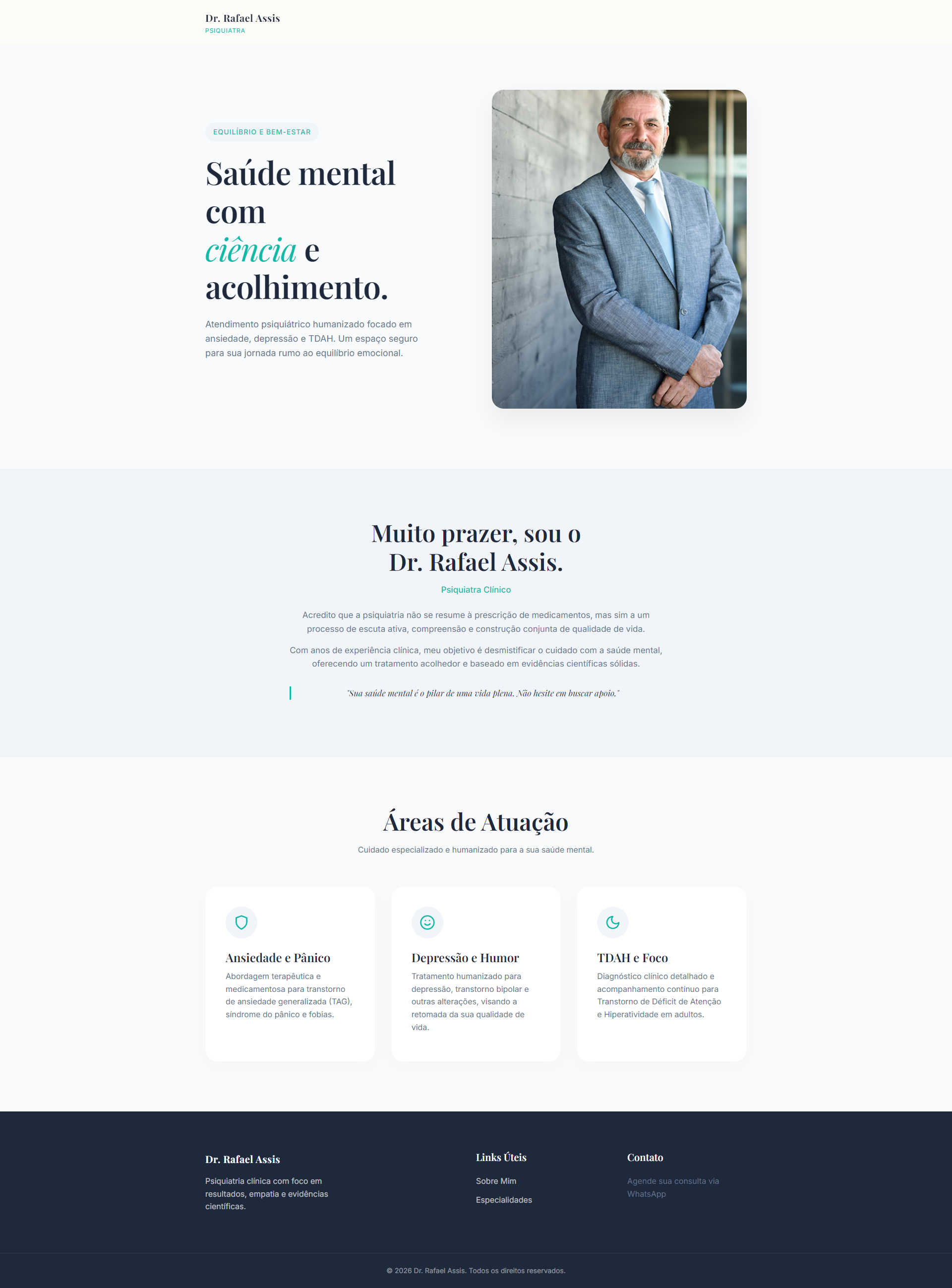 Site para Dr. Rafael Assis